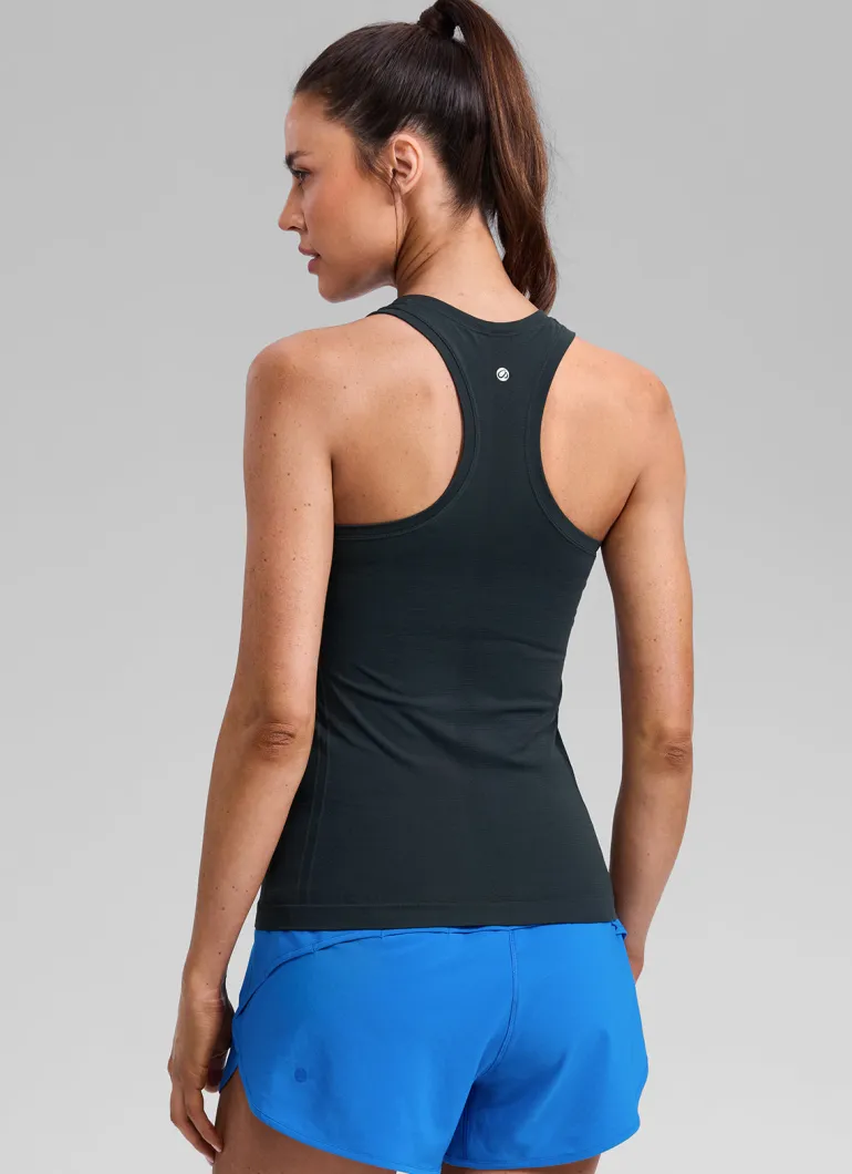Seamless Racerback High Crewneck Hip Tank