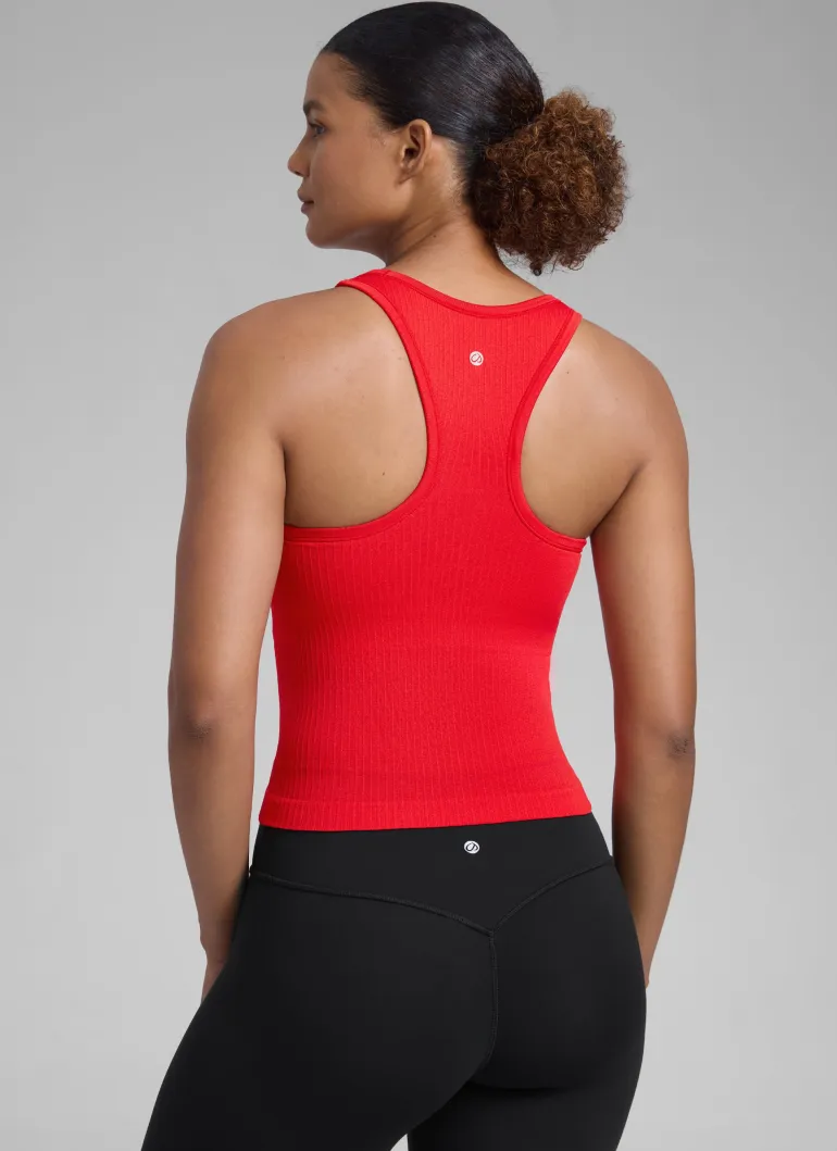 Seamless Racerback Hip Length Tank