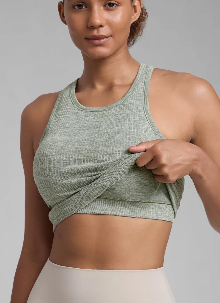 Seamless Racerback Hip Length Tank