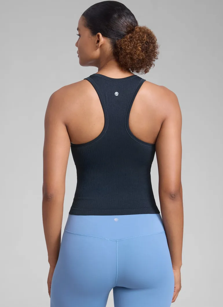 Seamless Racerback Hip Length Tank