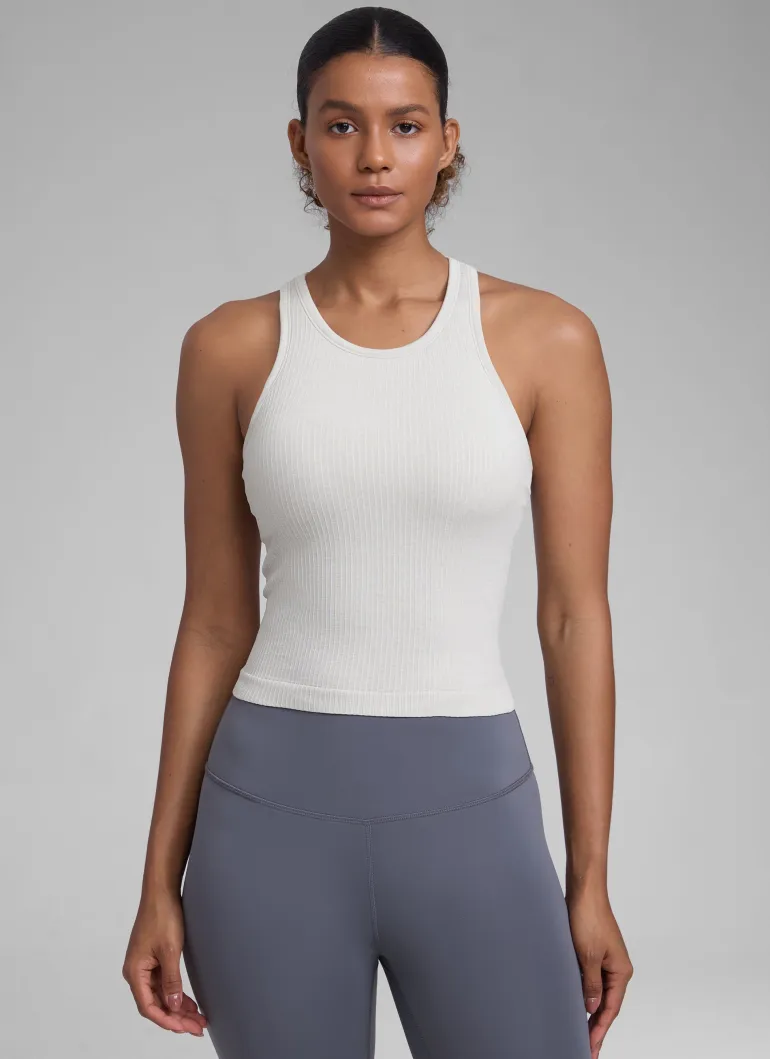 Seamless Racerback Hip Length Tank