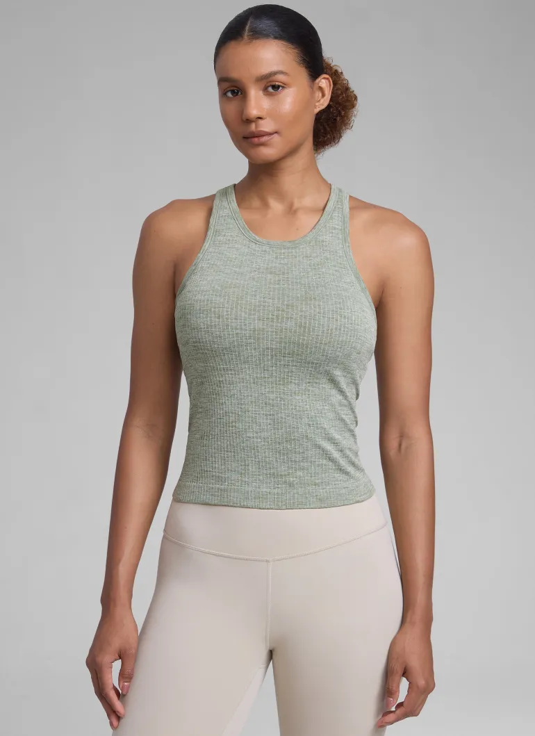 Seamless Racerback Hip Length Tank