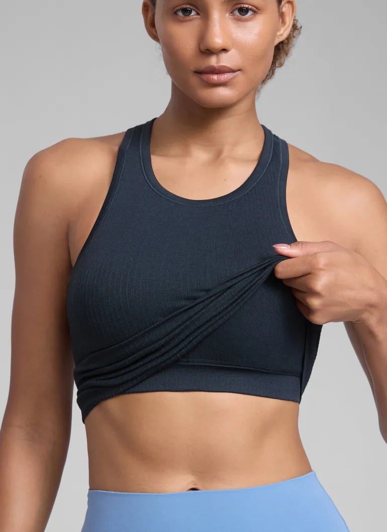 Seamless Racerback Hip Length Tank