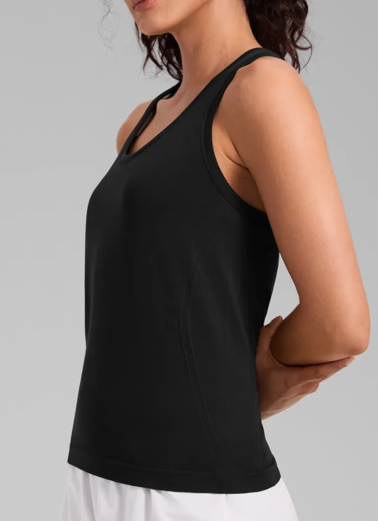 Seamless Racerback Scoop Neck Tank
