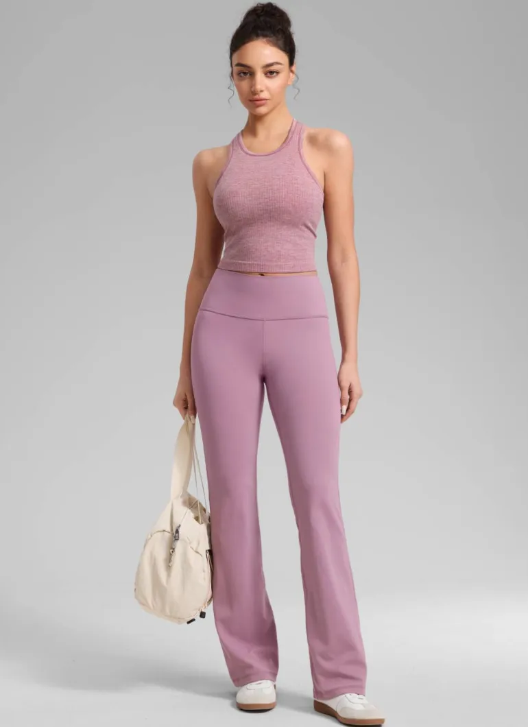 Seamless Ribbed Racerback Crop Tank