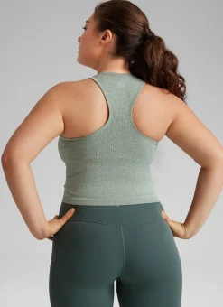 Seamless Ribbed Racerback Crop Tank