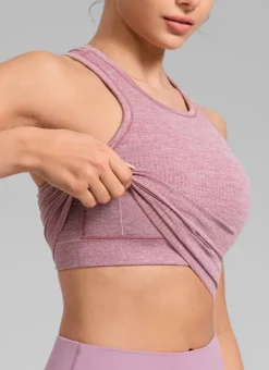 Seamless Ribbed Racerback Crop Tank