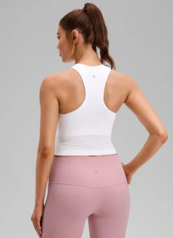 Seamless Ribbed Racerback Crop Tank