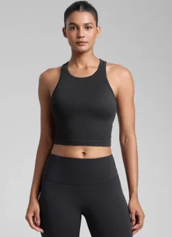 Seamless Ribbed Racerback Crop Tank