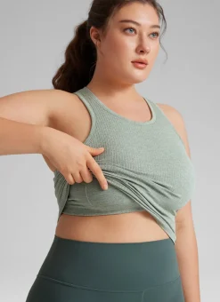 Seamless Ribbed Racerback Crop Tank