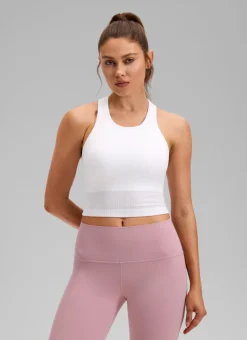 Seamless Ribbed Racerback Crop Tank