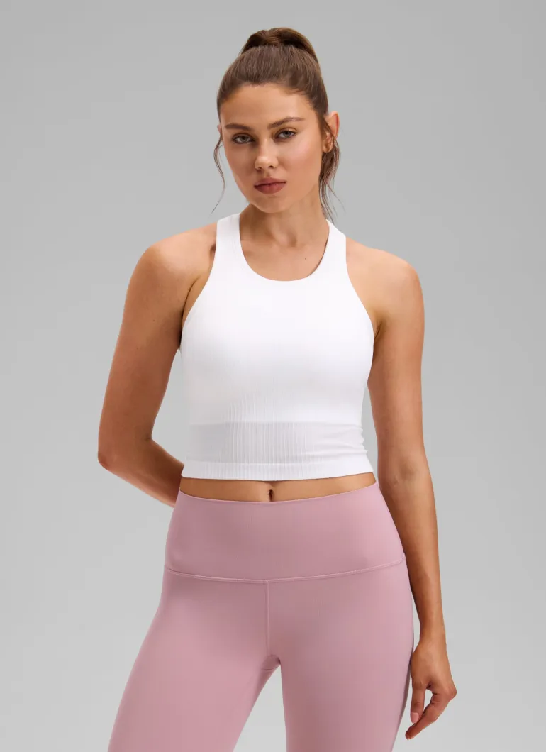 Seamless Ribbed Racerback Crop Tank