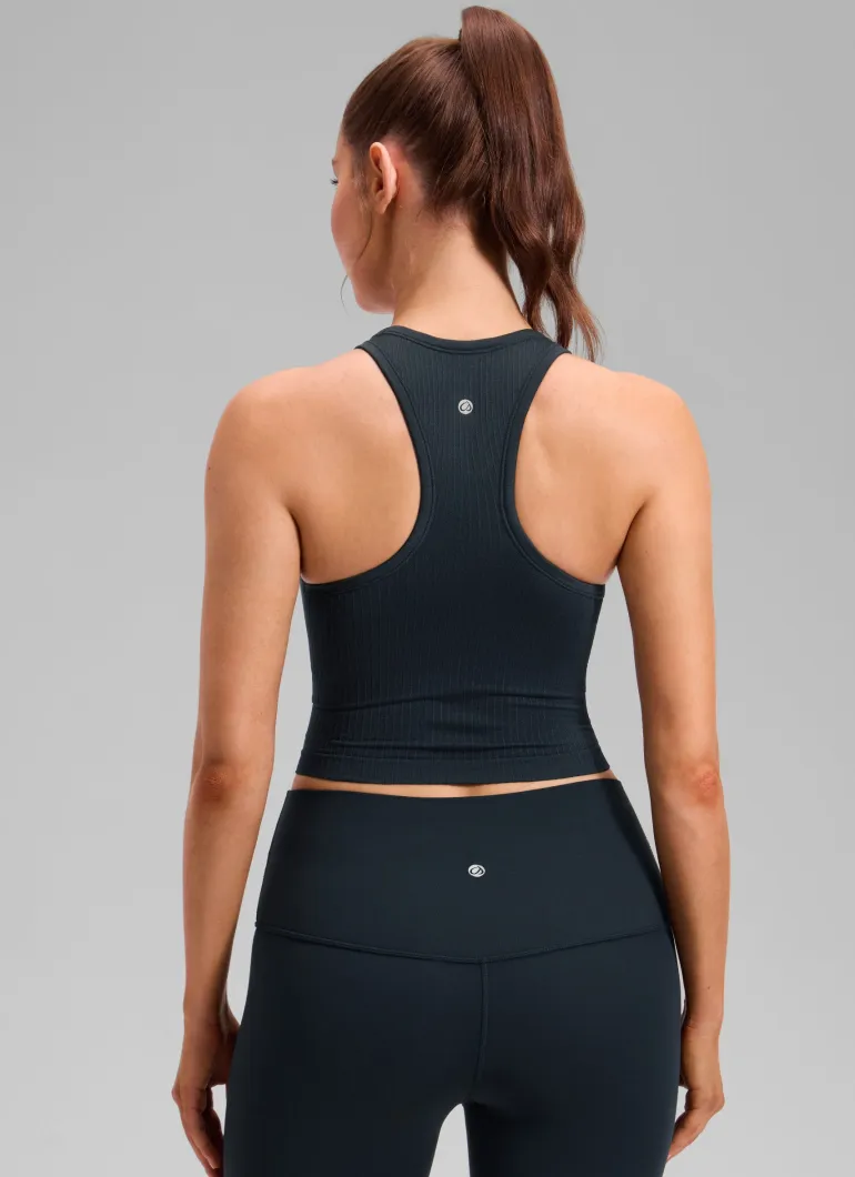 Seamless Ribbed Racerback Crop Tank