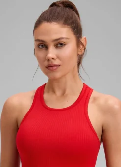 Seamless Ribbed Racerback Crop Tank