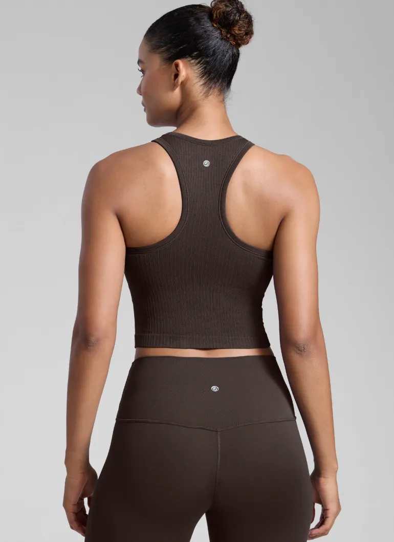Seamless Ribbed Racerback Crop Tank