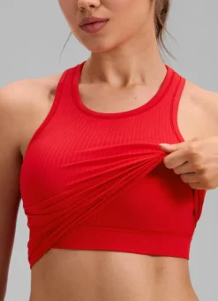 Seamless Ribbed Racerback Crop Tank