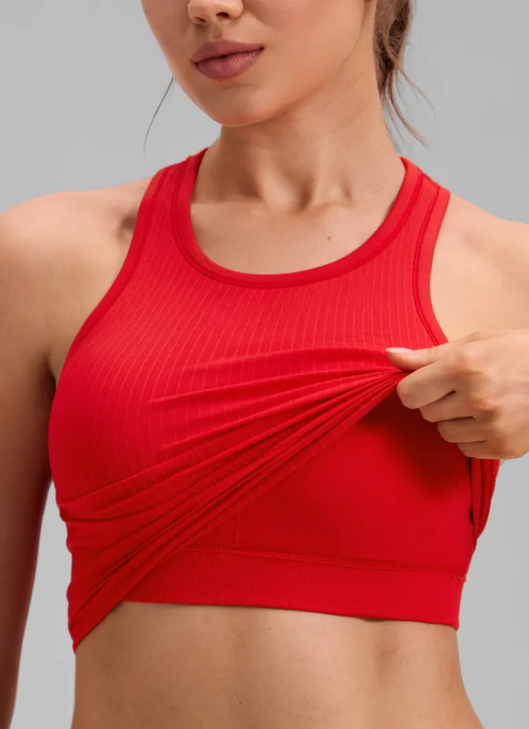 Seamless Ribbed Racerback Crop Tank