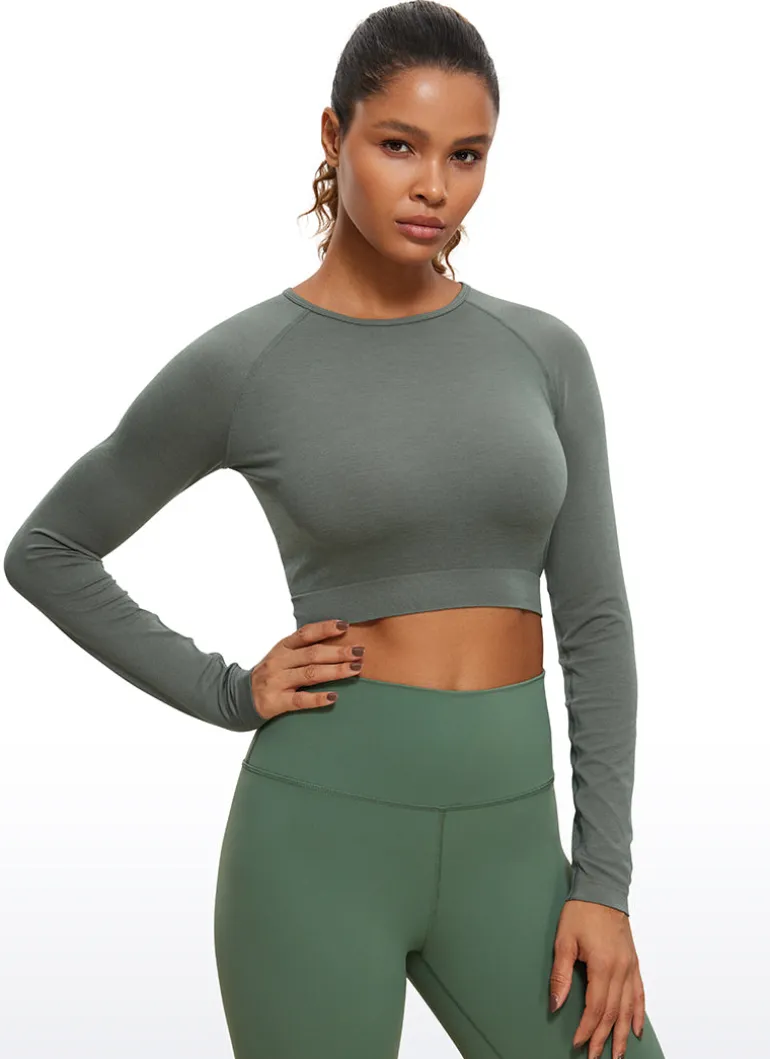 Seamless Slim Fit Cropped Long Sleeve