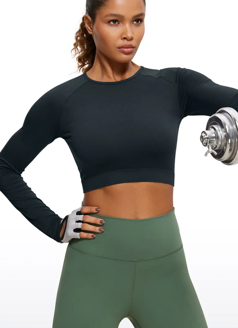 Seamless Slim Fit Cropped Long Sleeve