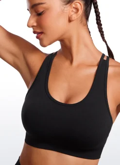 Seamless Strappy Longline Bra Criss Cross Back
