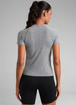 Seamless Waist Length Crewneck Short Sleeve
