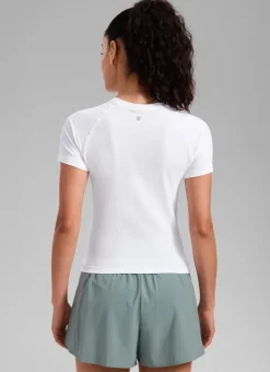 Seamless Waist Length Crewneck Short Sleeve
