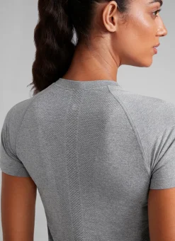 Seamless Waist Length Crewneck Short Sleeve