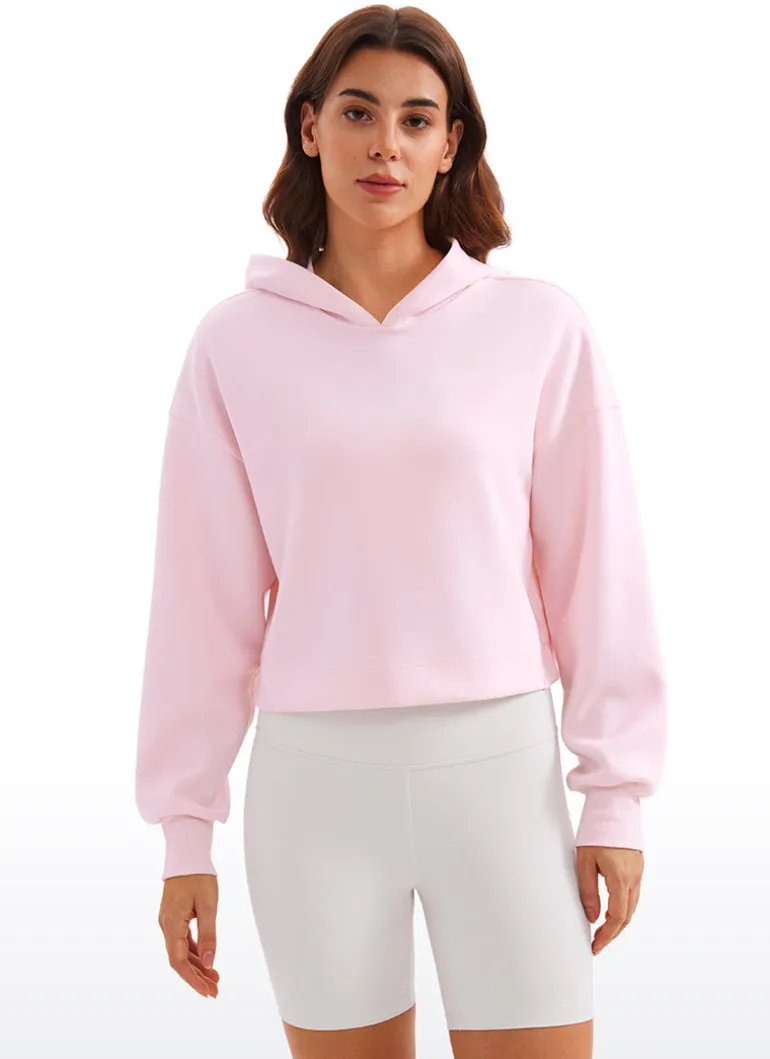 SoftAura Cropped Pullover Hoodie