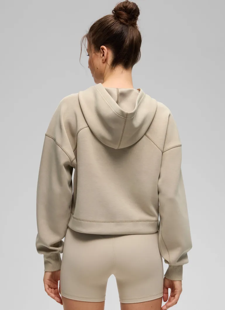 SoftAura Cropped Pullover Hoodie