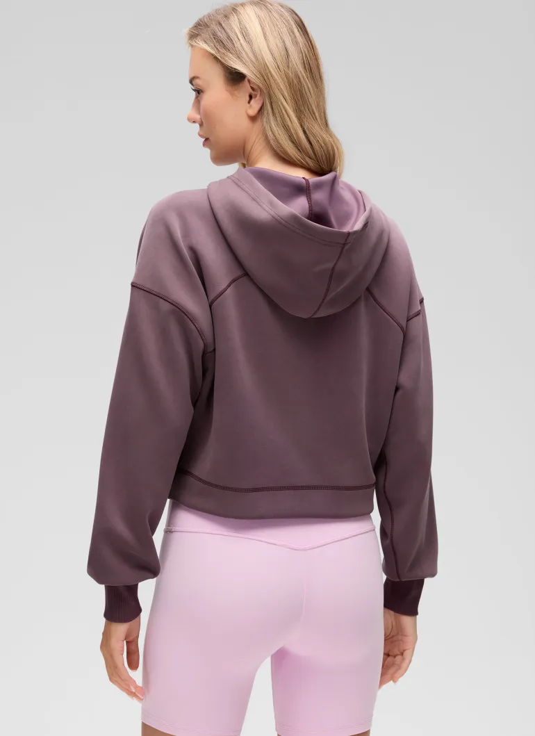 SoftAura Cropped Pullover Hoodie