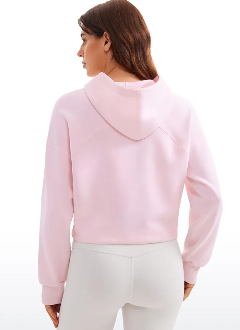 SoftAura Cropped Pullover Hoodie