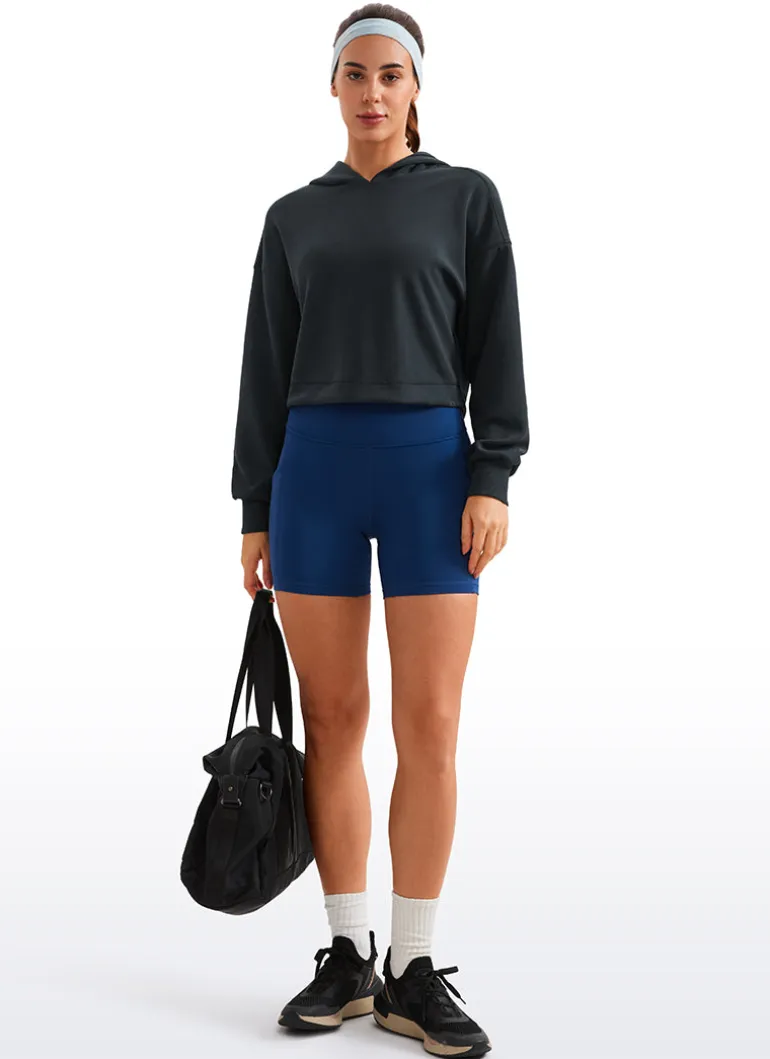 SoftAura Cropped Pullover Hoodie