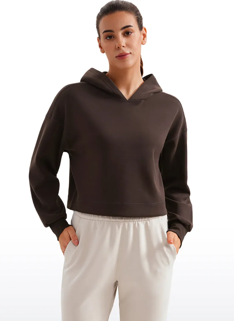 SoftAura Cropped Pullover Hoodie