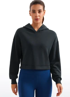 SoftAura Cropped Pullover Hoodie