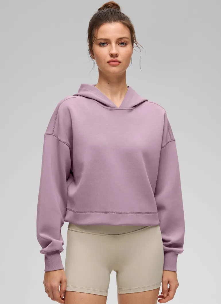 SoftAura Cropped Pullover Hoodie