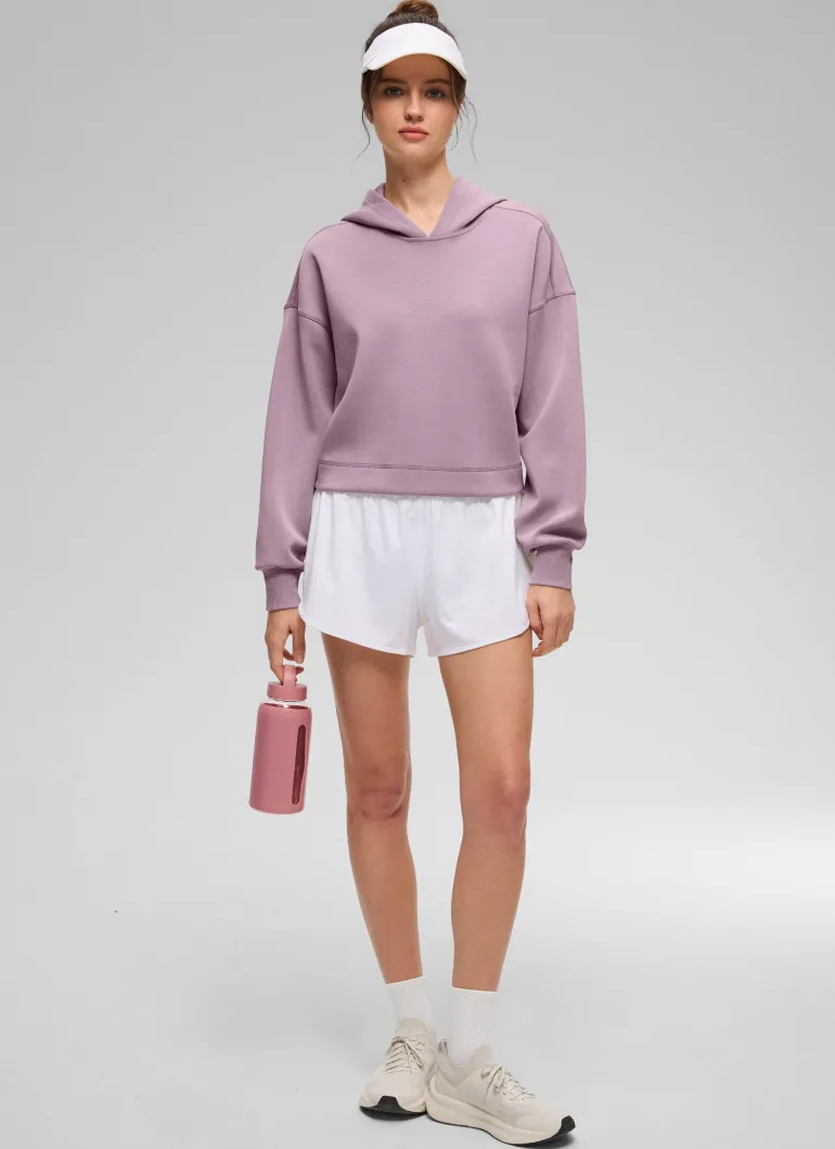 SoftAura Cropped Pullover Hoodie