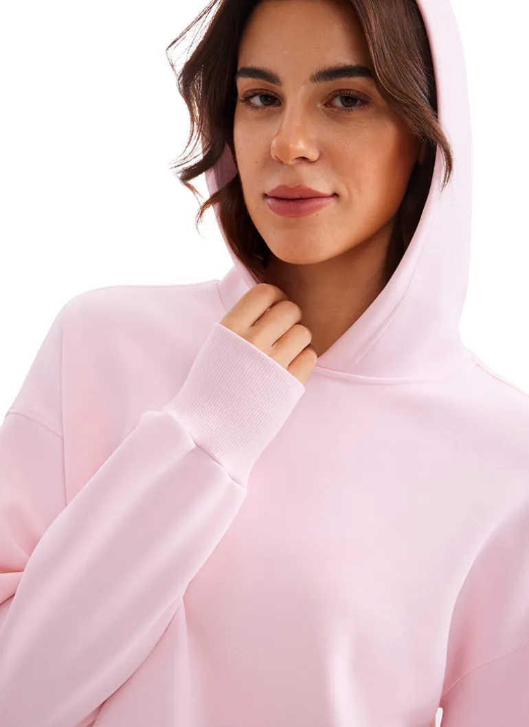 SoftAura Cropped Pullover Hoodie