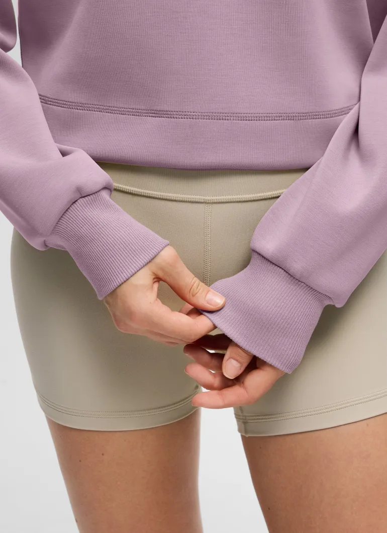 SoftAura Cropped Pullover Hoodie