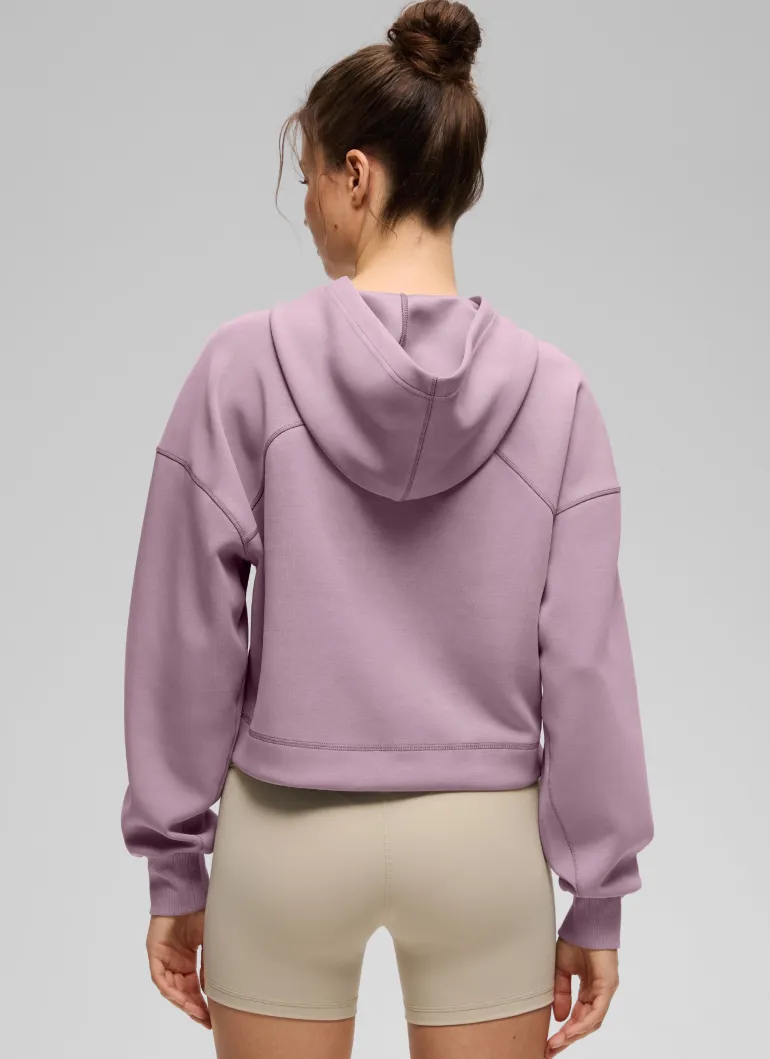 SoftAura Cropped Pullover Hoodie