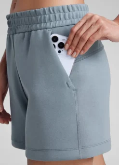 SoftAura Drawstring Pocket Sweat Shorts 4”