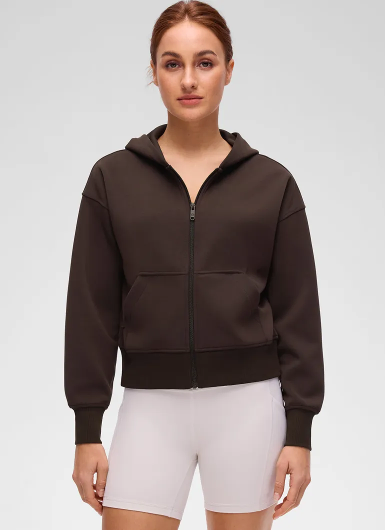 SoftAura Full Zip Waist Length Hoodie
