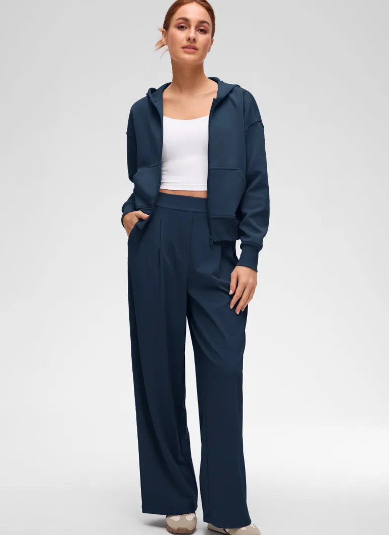 SoftAura Full Zip Waist Length Hoodie