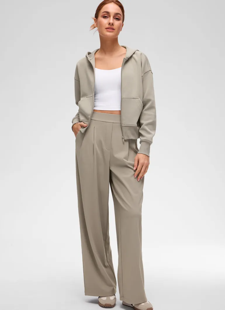 SoftAura Full Zip Waist Length Hoodie