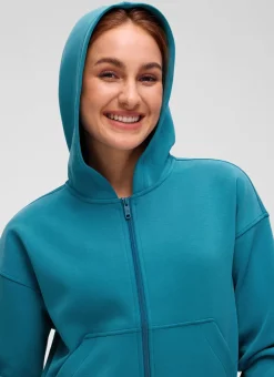 SoftAura Full Zip Waist Length Hoodie