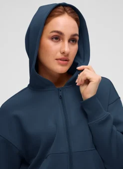 SoftAura Full Zip Waist Length Hoodie