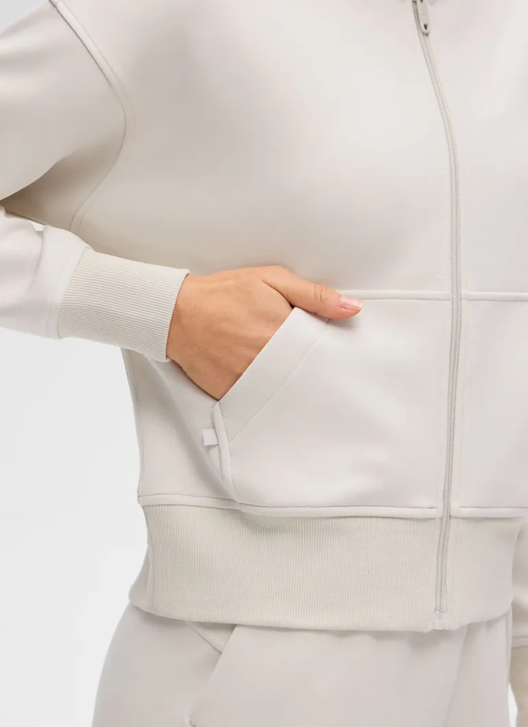 SoftAura Full Zip Waist Length Hoodie