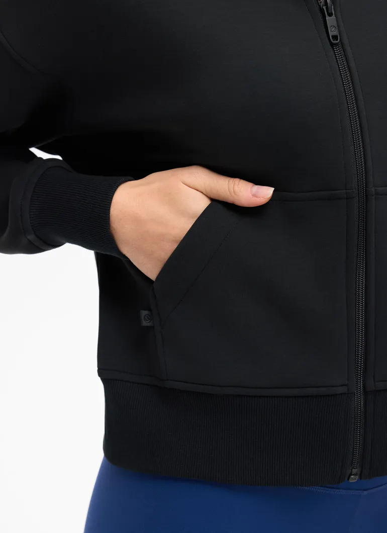 SoftAura Full Zip Waist Length Hoodie