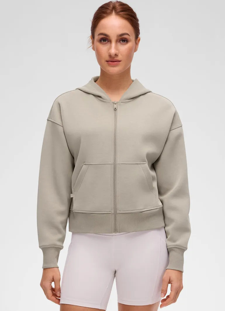 SoftAura Full Zip Waist Length Hoodie