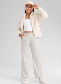 SoftAura Girls High Rise Wide Leg Sweatpant