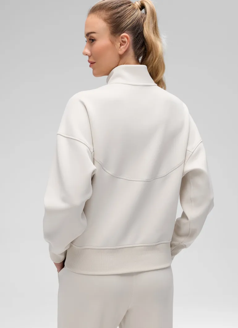 SoftAura High Mock Neck Full Zip Jacket